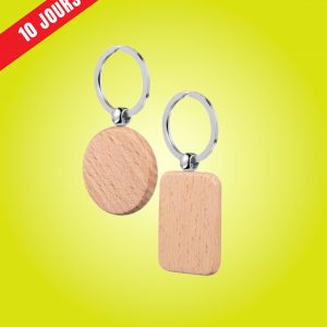 Porte-clés en bois avec marquage
