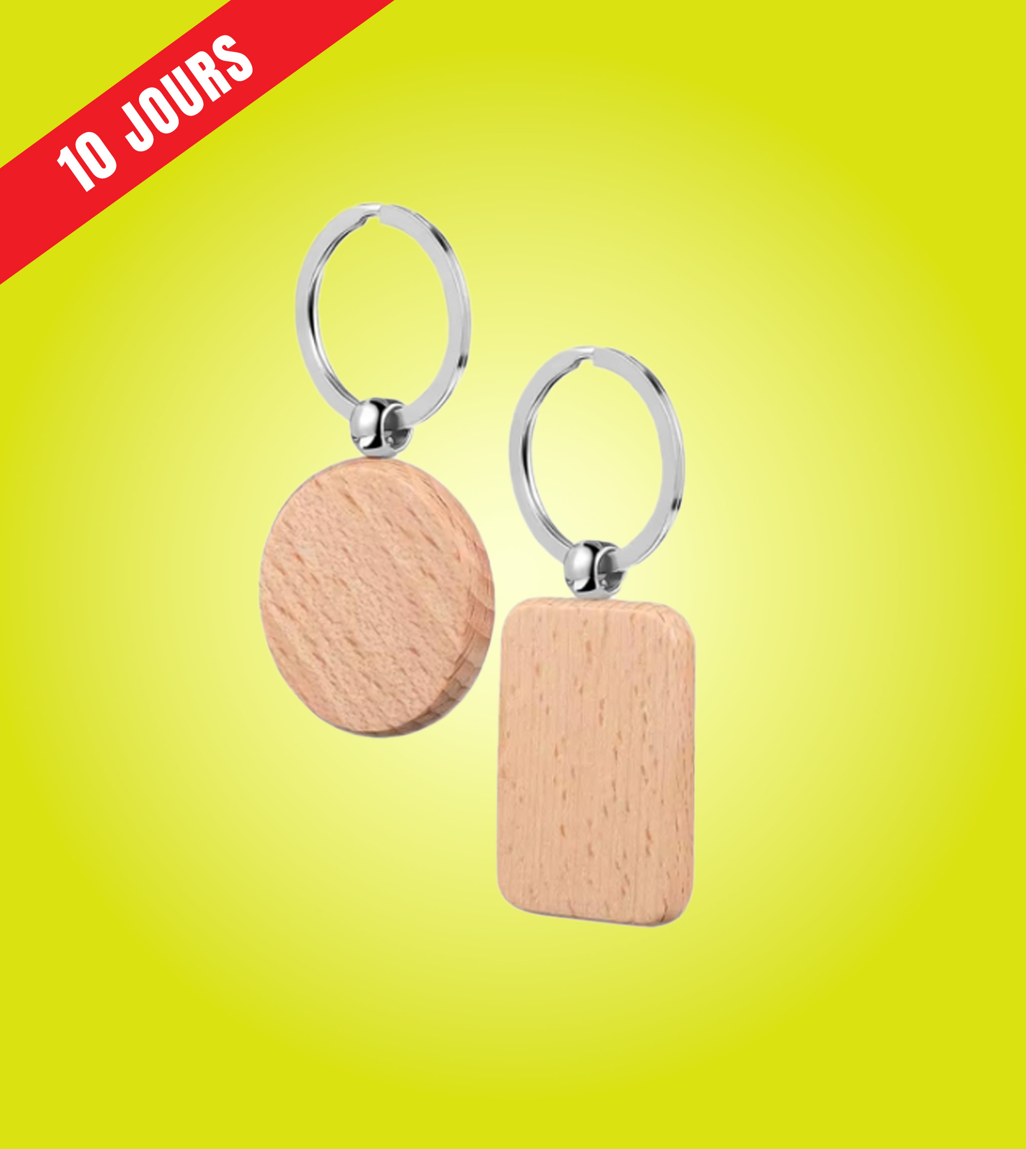 Porte-clés en bois avec marquage
