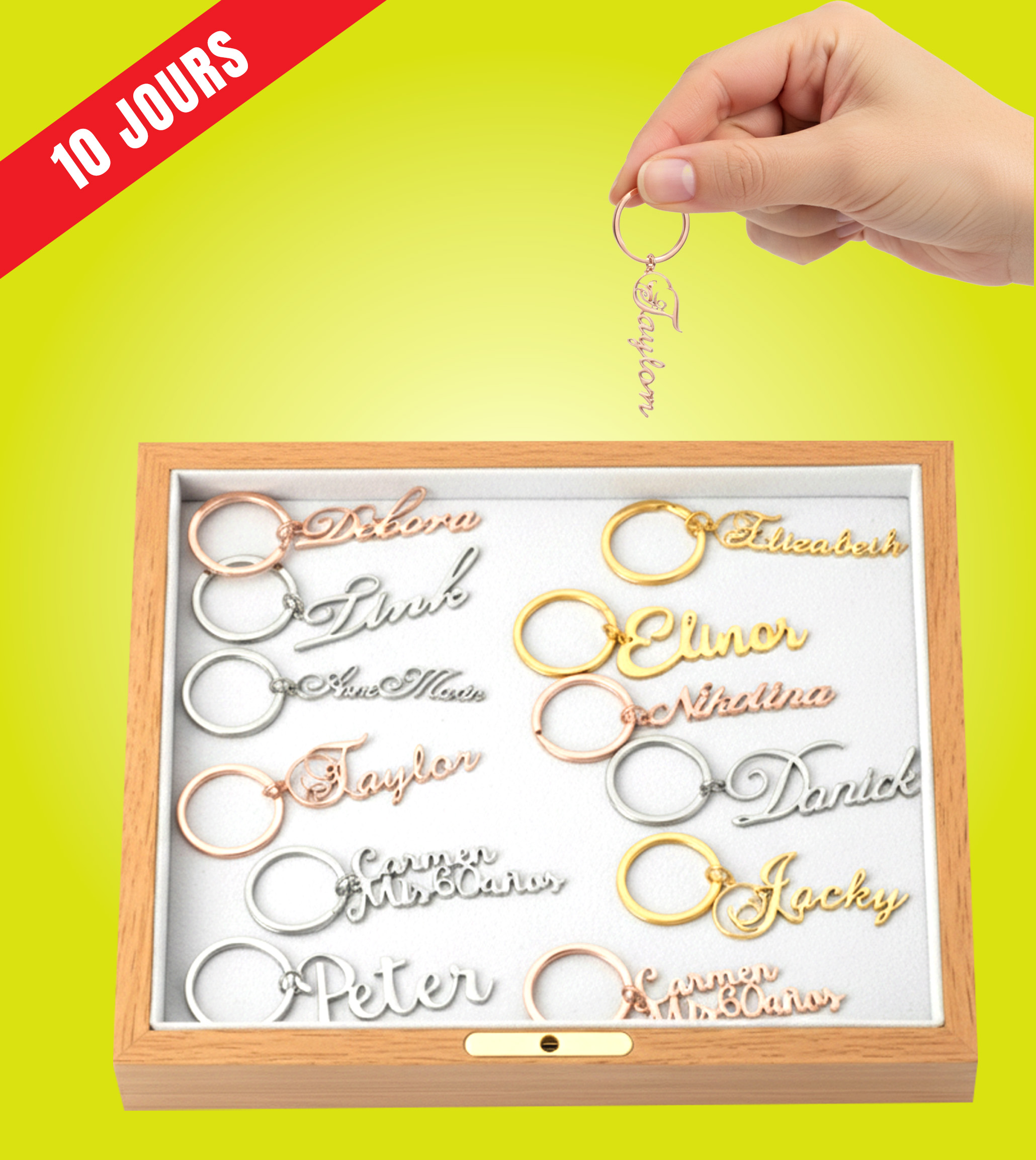 Porte-clés avec nom personnalisé