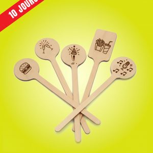 Bâtons d'agitation en bois