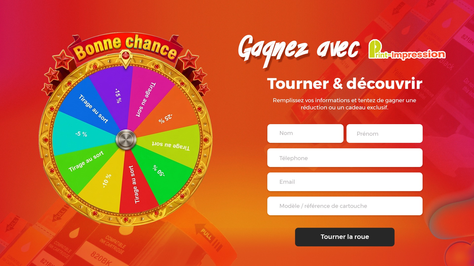 Aperçu du jeu concours - Roue de la fortune