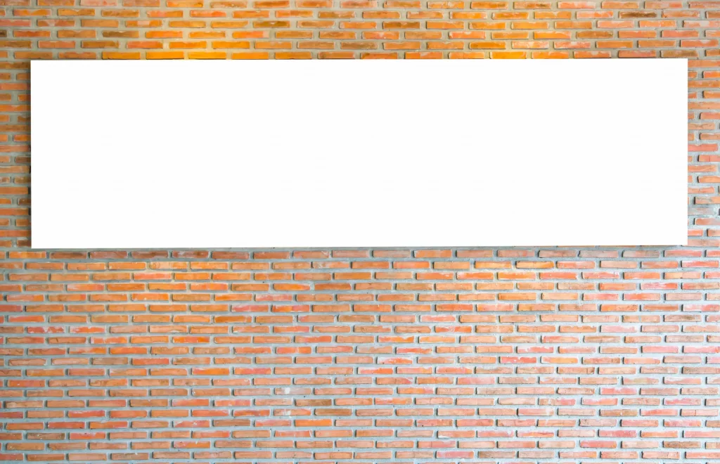 Grande enseigne murale en Dibond blanc