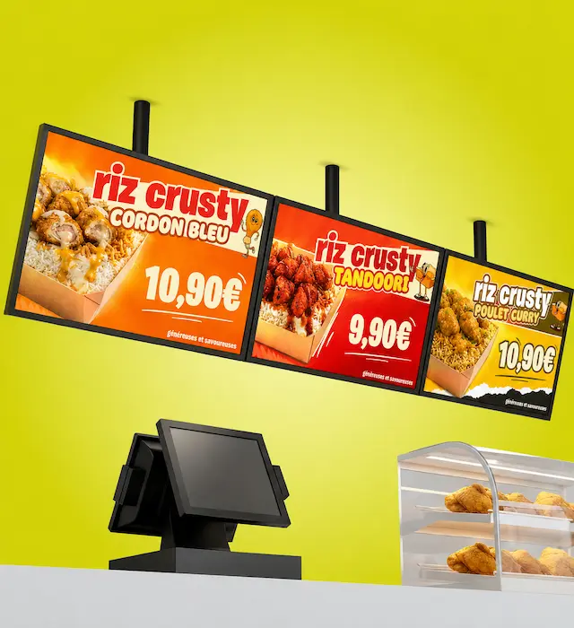 Vous pouvez aussi profiter du numérique pour votre affichage grand format.