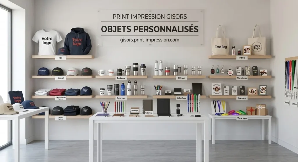 Print Impression propose une large gamme d'articles à personnaliser