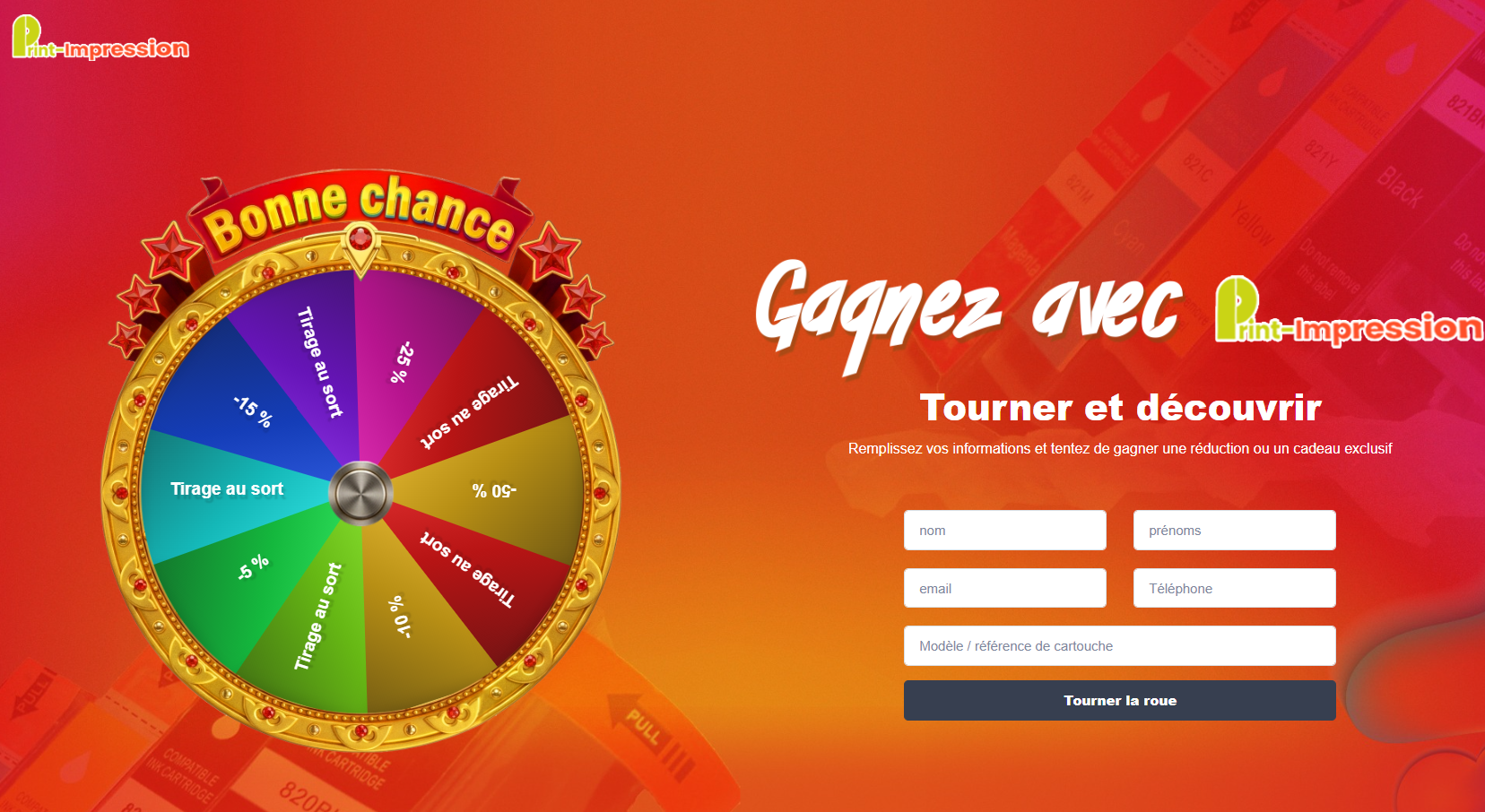 Aperçu du jeu concours - Roue de la fortune